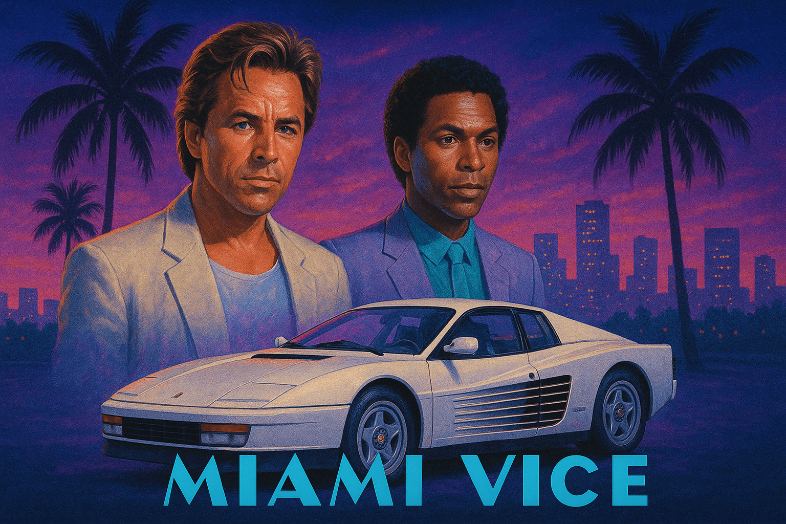 Les voitures de Don Johnson dans Miami Vice : icônes roulantes d’une série culte