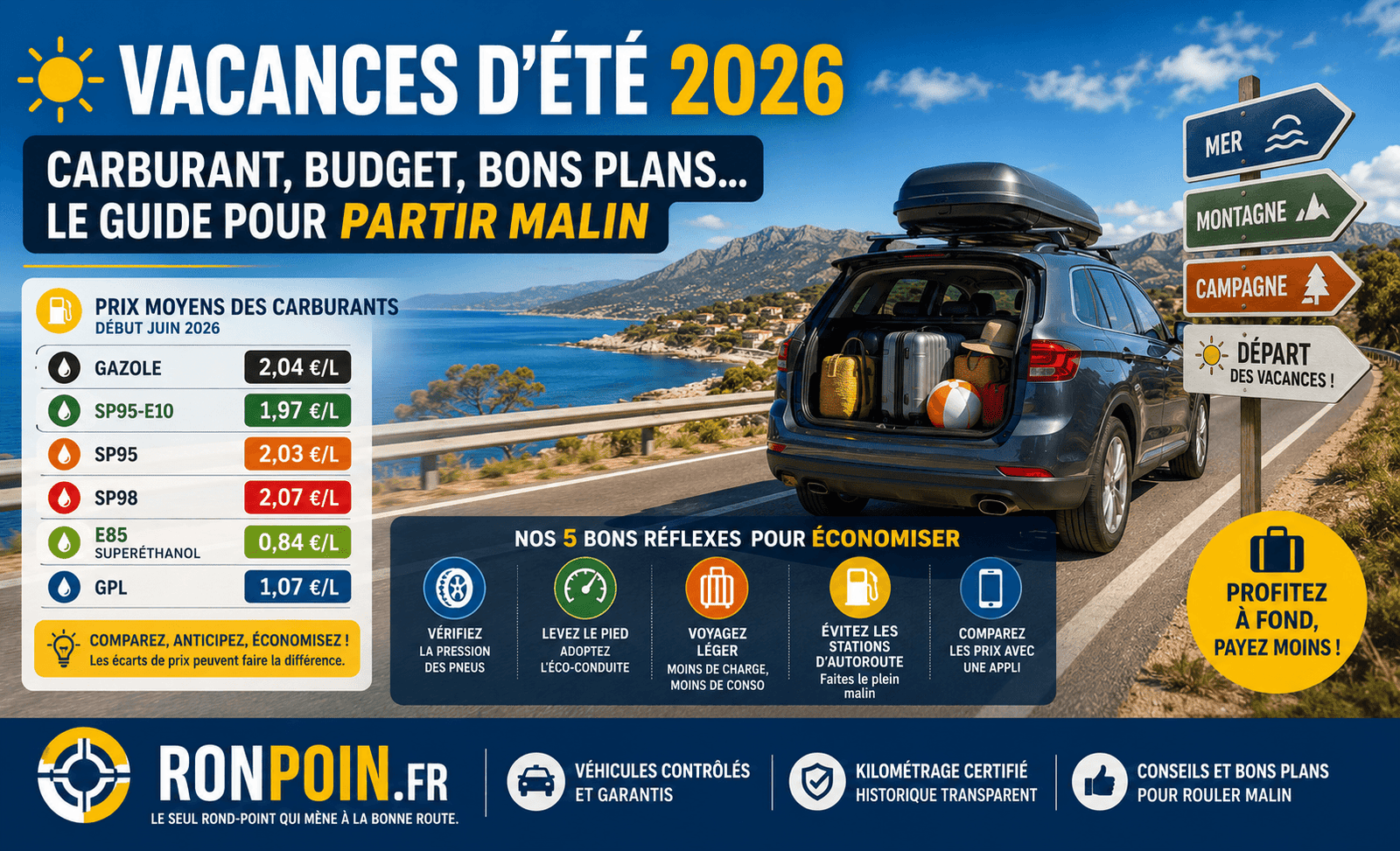 ☀️ Vacances d'été 2026 : carburant, budget, bons plans… le guide pour partir malin