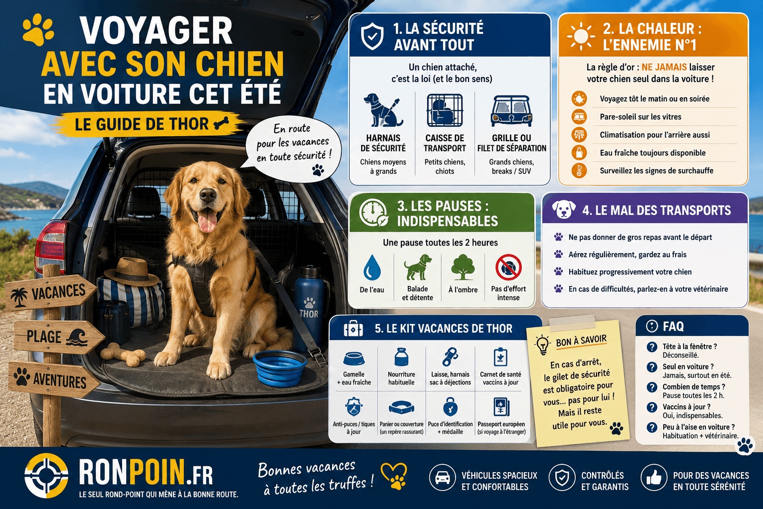 🐕 Voyager avec son chien en voiture cet été : le guide de Thor