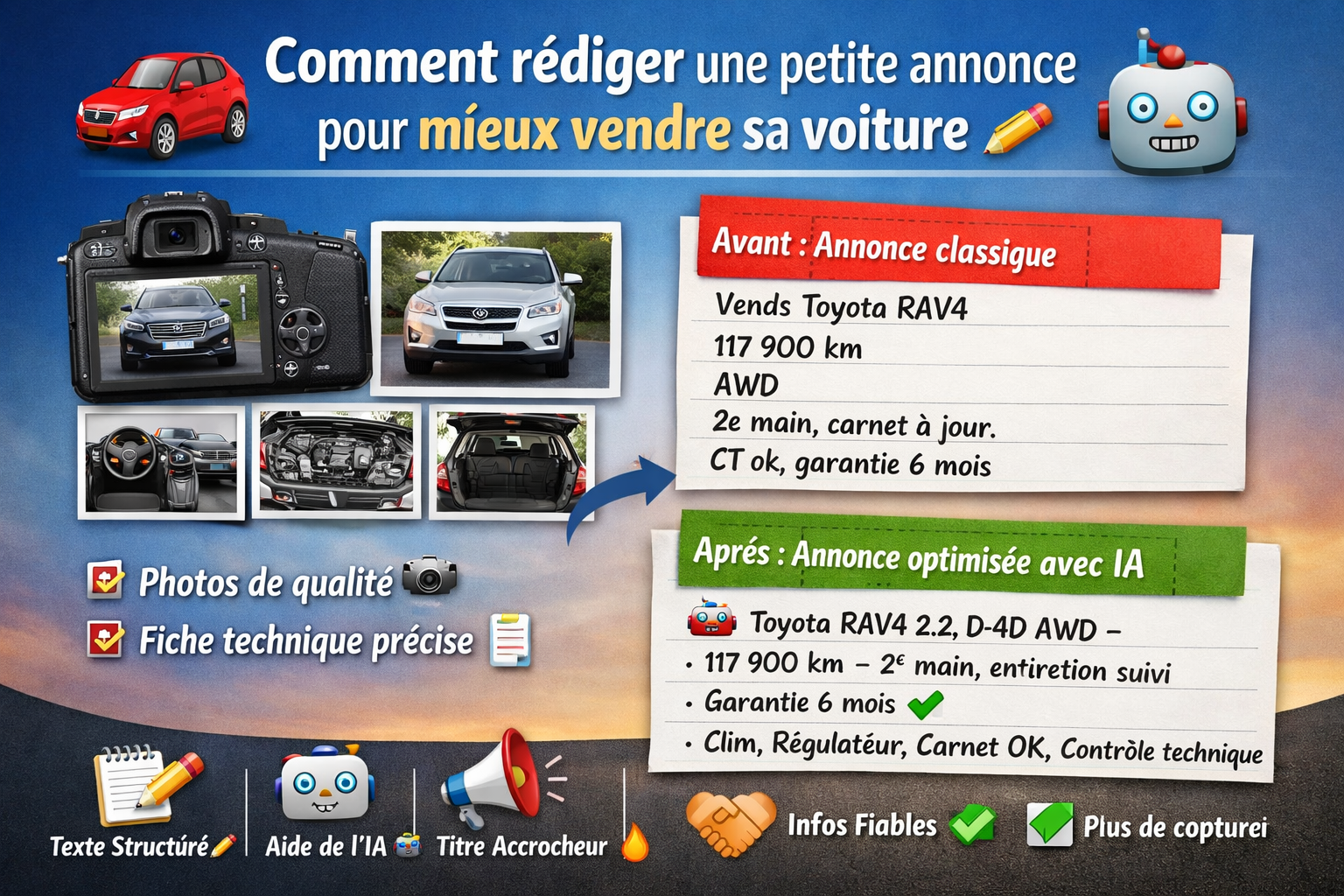 Comment rédiger une annonce efficace pour vendre sa voiture plus vite (et mieux)
